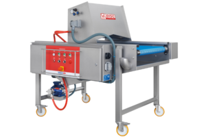 Doreuse à disques. Machine à dorer, pulvériser une fine couche de dorure sur le produit avec des disques.