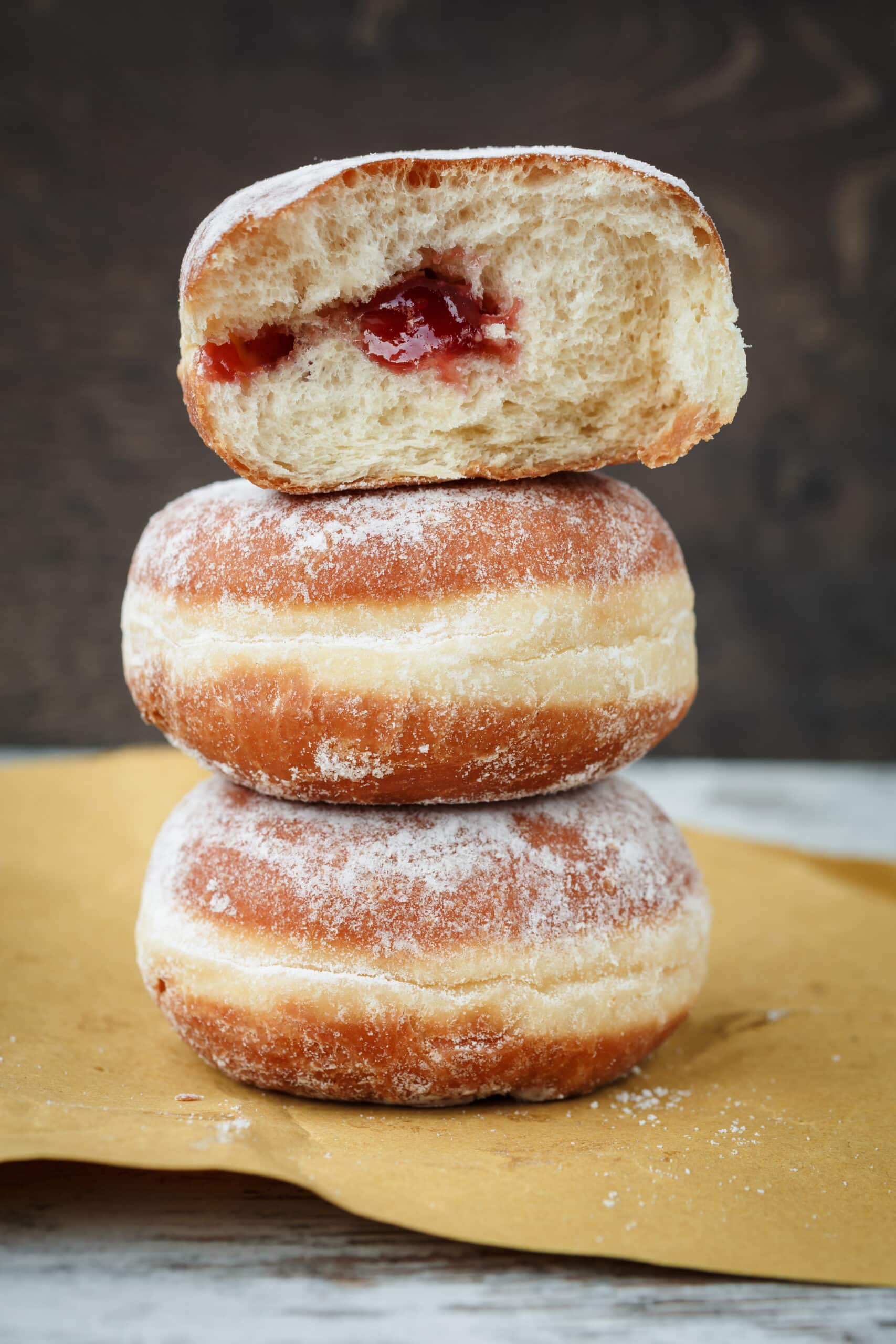 Three Berliner krapfen